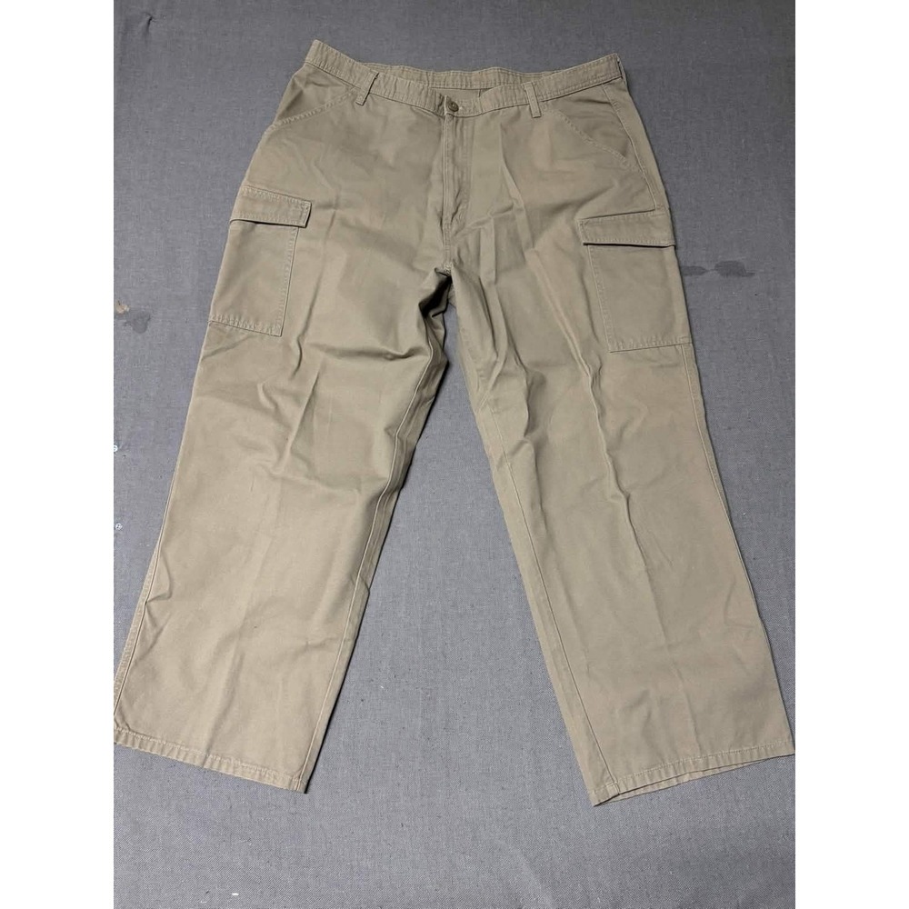 Y2K Polo Jeans Co. Ralph Lauren Mens Pants 42x30 Cargo Khaki 100% Cotton Solid